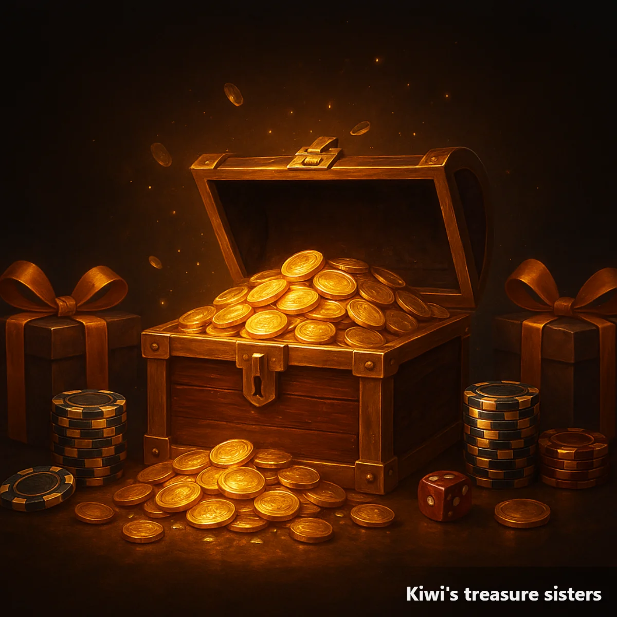 Kiwi's treasure sisters welcome bonus — 100% up to 7.000 NZD + 200 FS